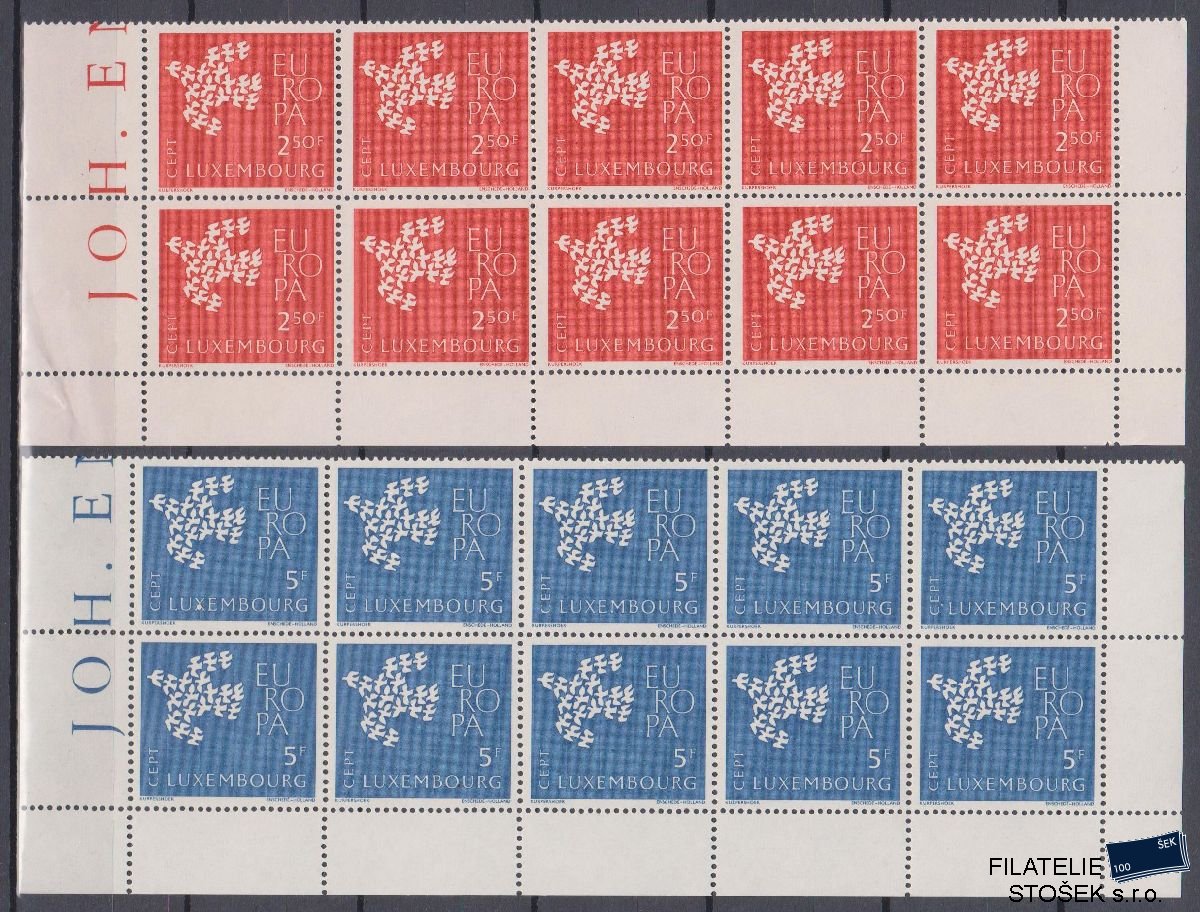 Lucembursko známky Mi 647-48 10 Blok Rohový
