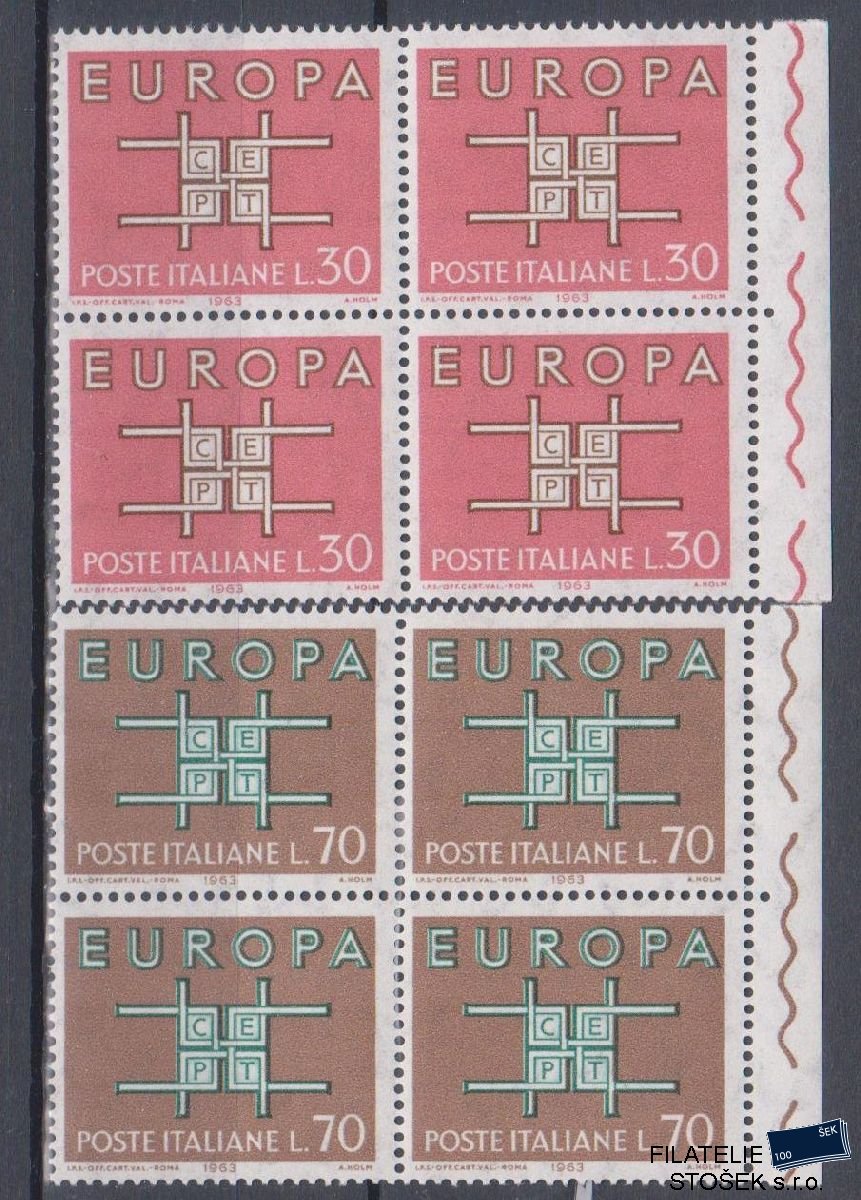 Itálie známky Mi 1149-50 4 Blok