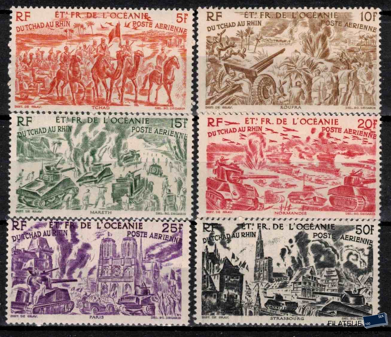 Oceanie známky 1946 Tchad au Rhin