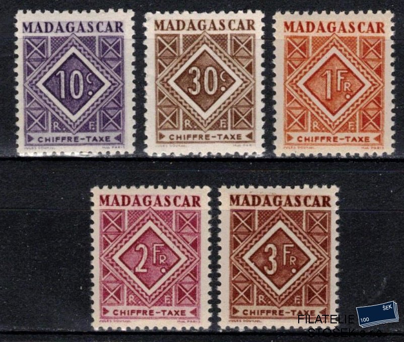 Madagascar známky Yv TT 31-2+34-6 sestava známek