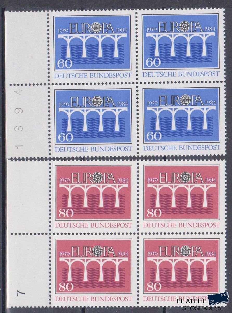 Bundes známky Mi 1210-11 4 Blok