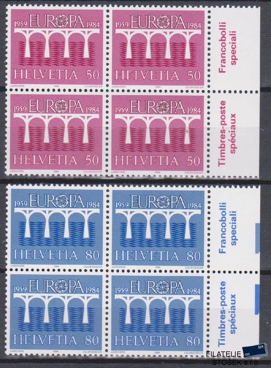 Švýcarsko známky Mi 1270-71 4 Blok