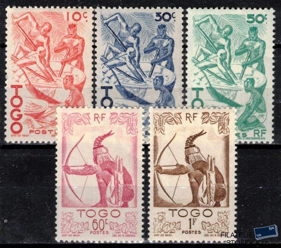 Togo známky Yv 236-40 sestava známek