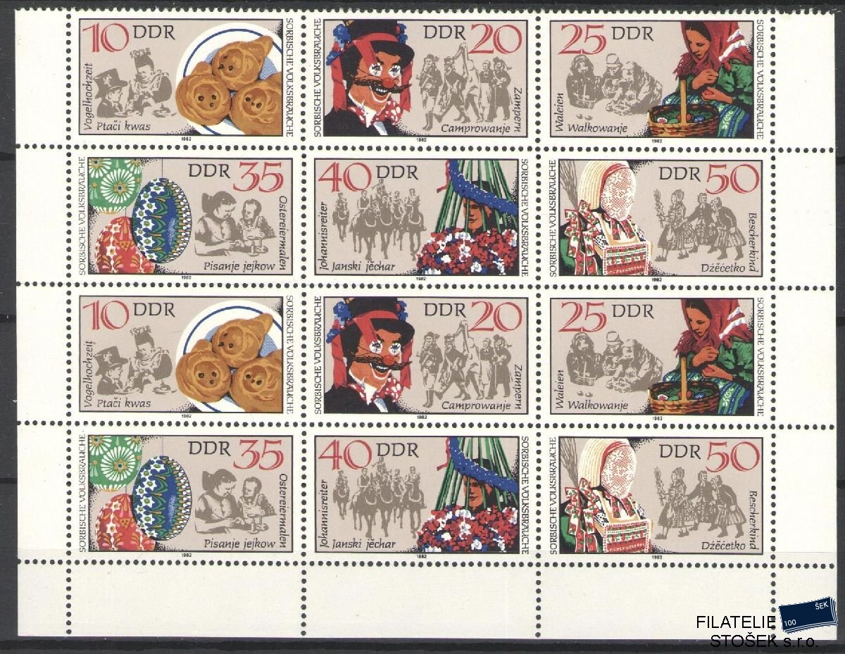 NDR známky Mi 2716-21 12 Blok