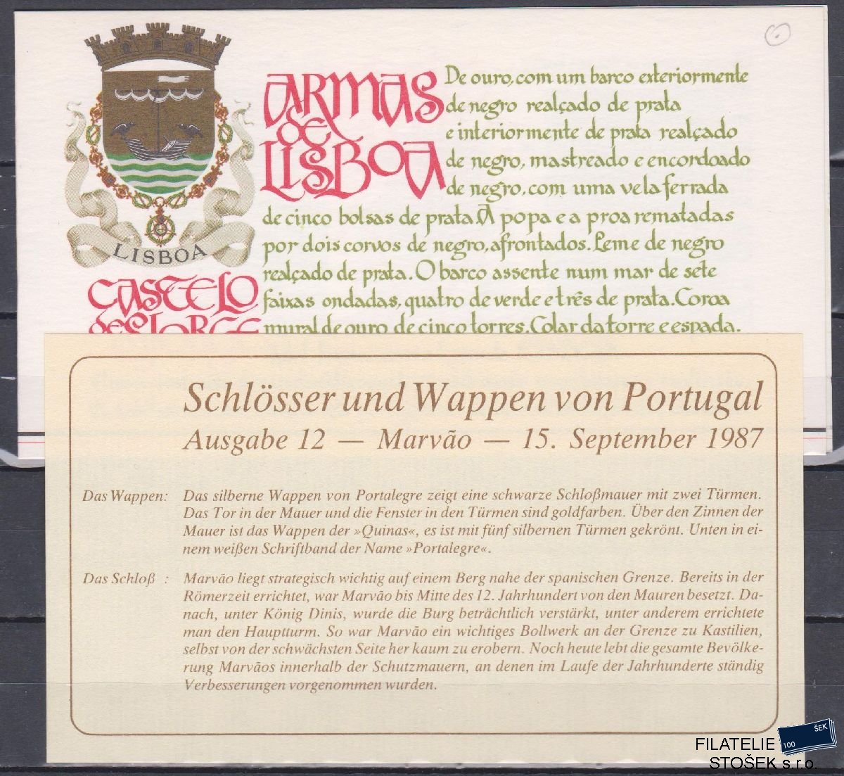 Portugalsko známky Mi 1732 MH