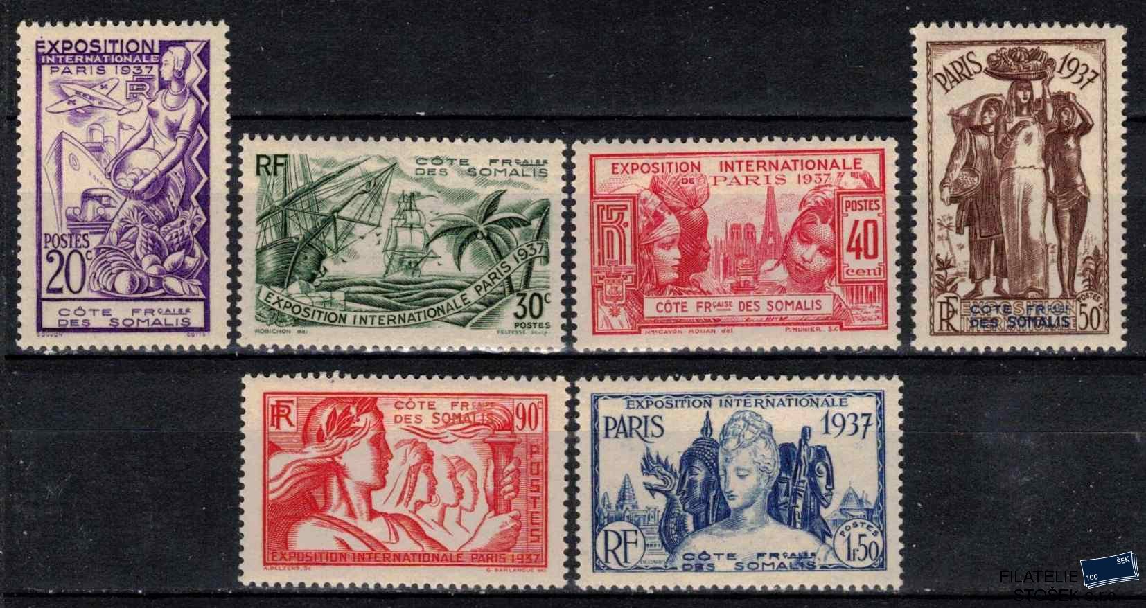 Cote des Somalis známky 1937 Exposition internationale de Paris