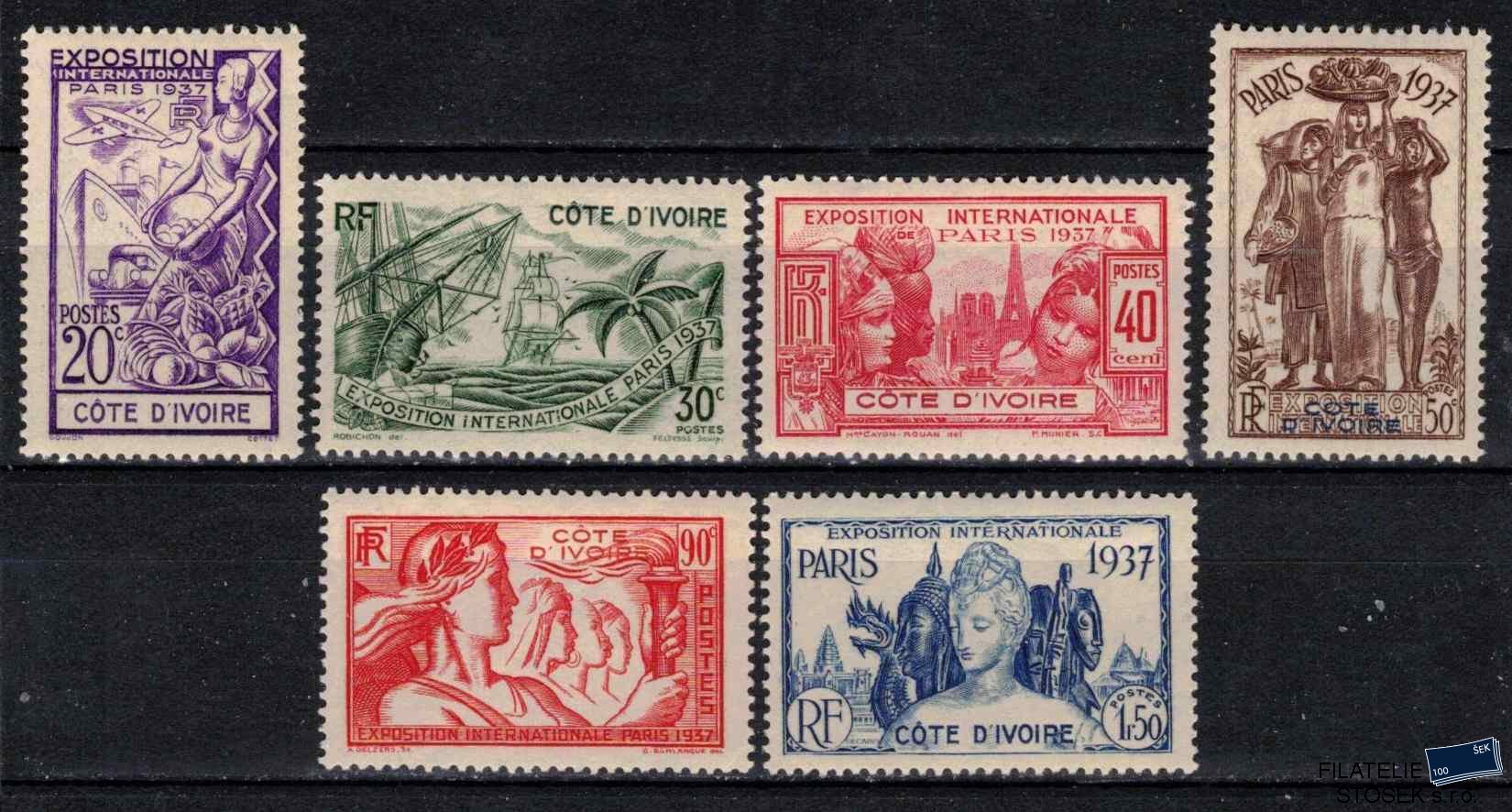 Cote d´Ivoire známky 1937 Exposition internationale de Paris