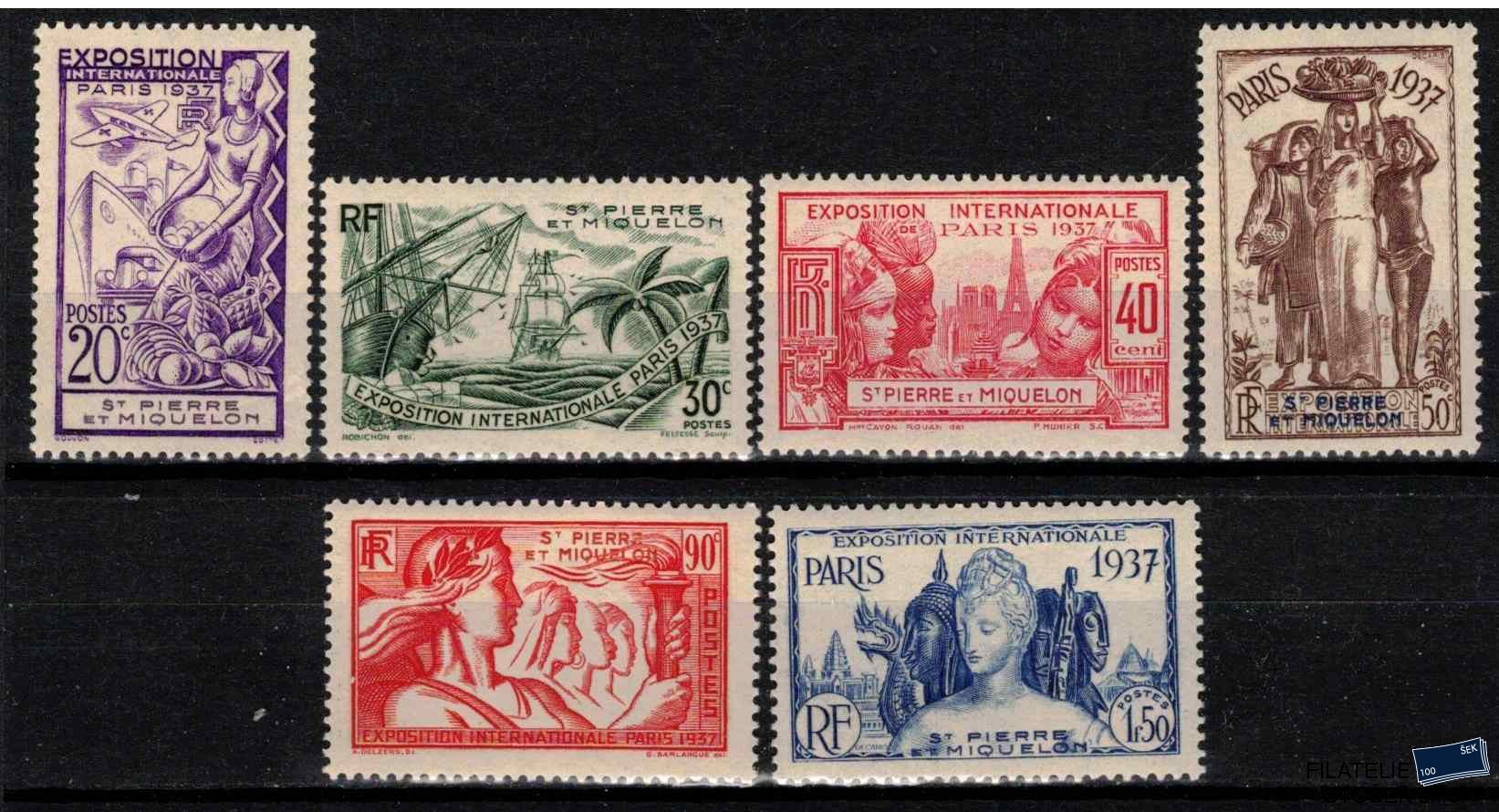 S.P.M.známky 1937 Exposition internationale de Paris
