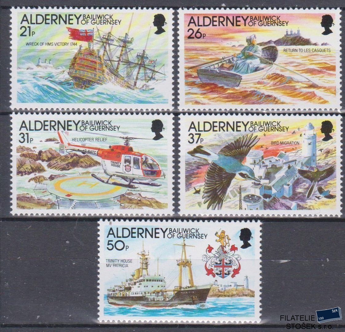Alderney známky Mi 49-53