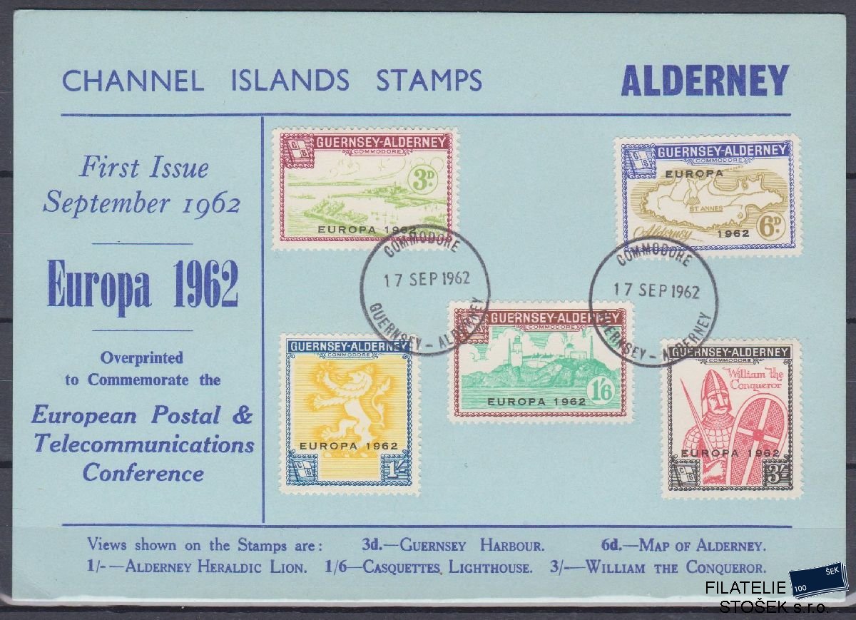 Guersney - Alderney známky Mi - Europa 1962