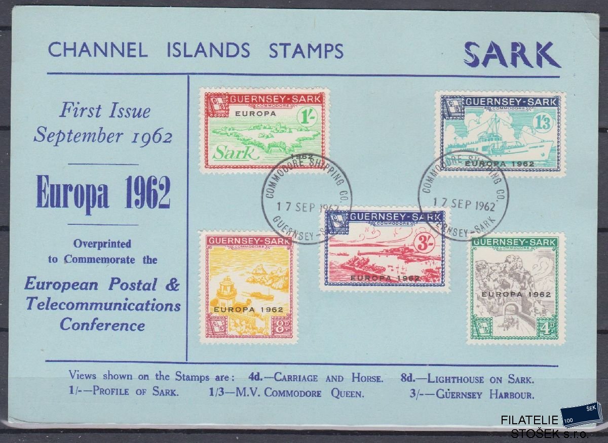 Guersney - Sark známky Mi - Europa 1962