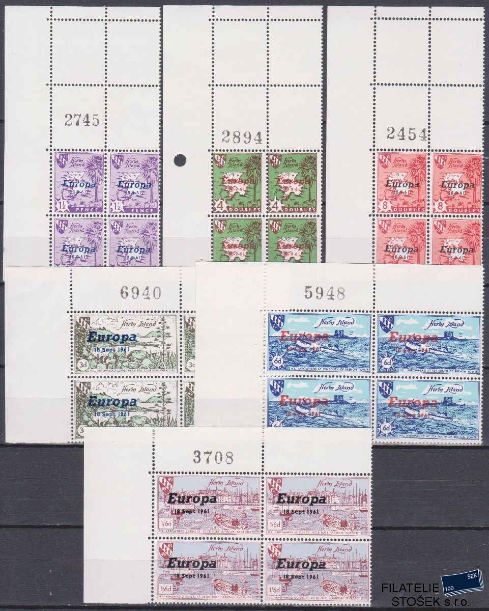 Guersney - Herm Island známky Mi - Europa 1961 - 4 Blok