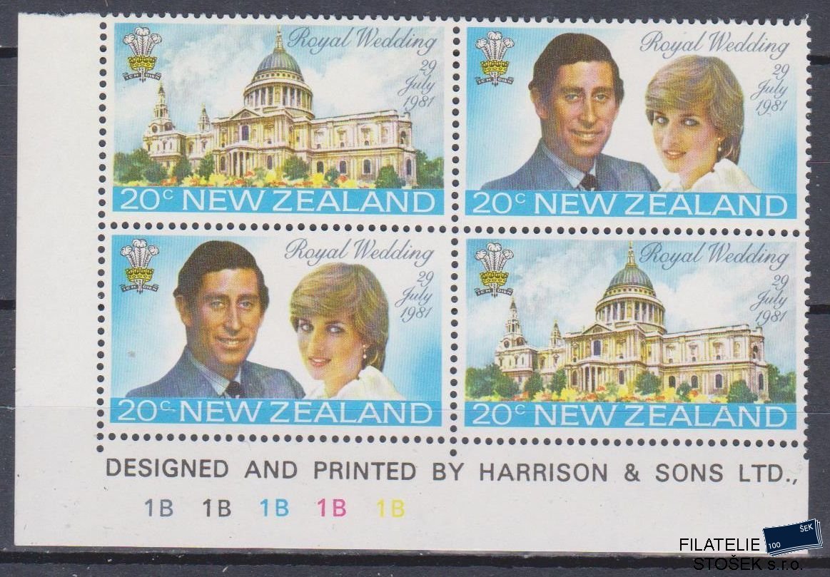 New Zéland známky Mi 826-27 4 Blok