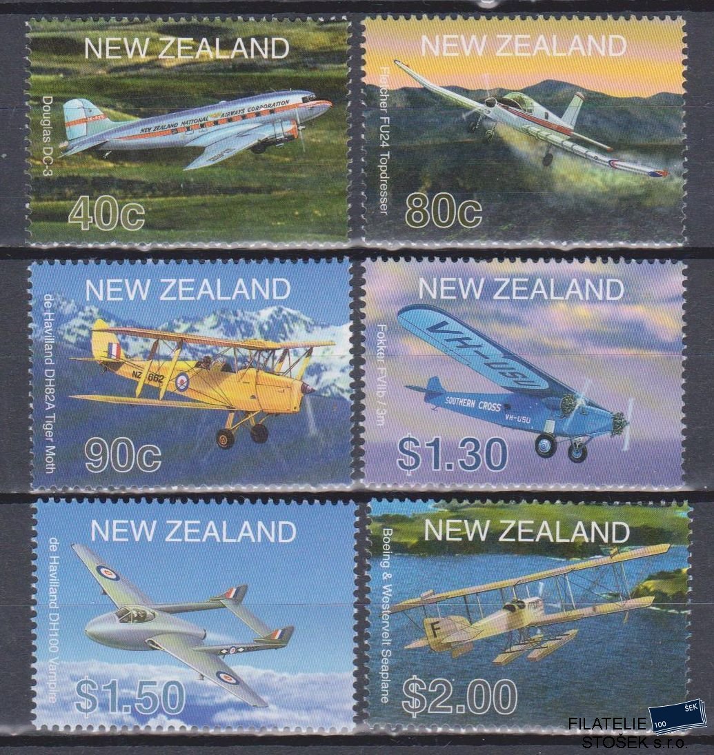 New Zéland známky Mi 1908-13