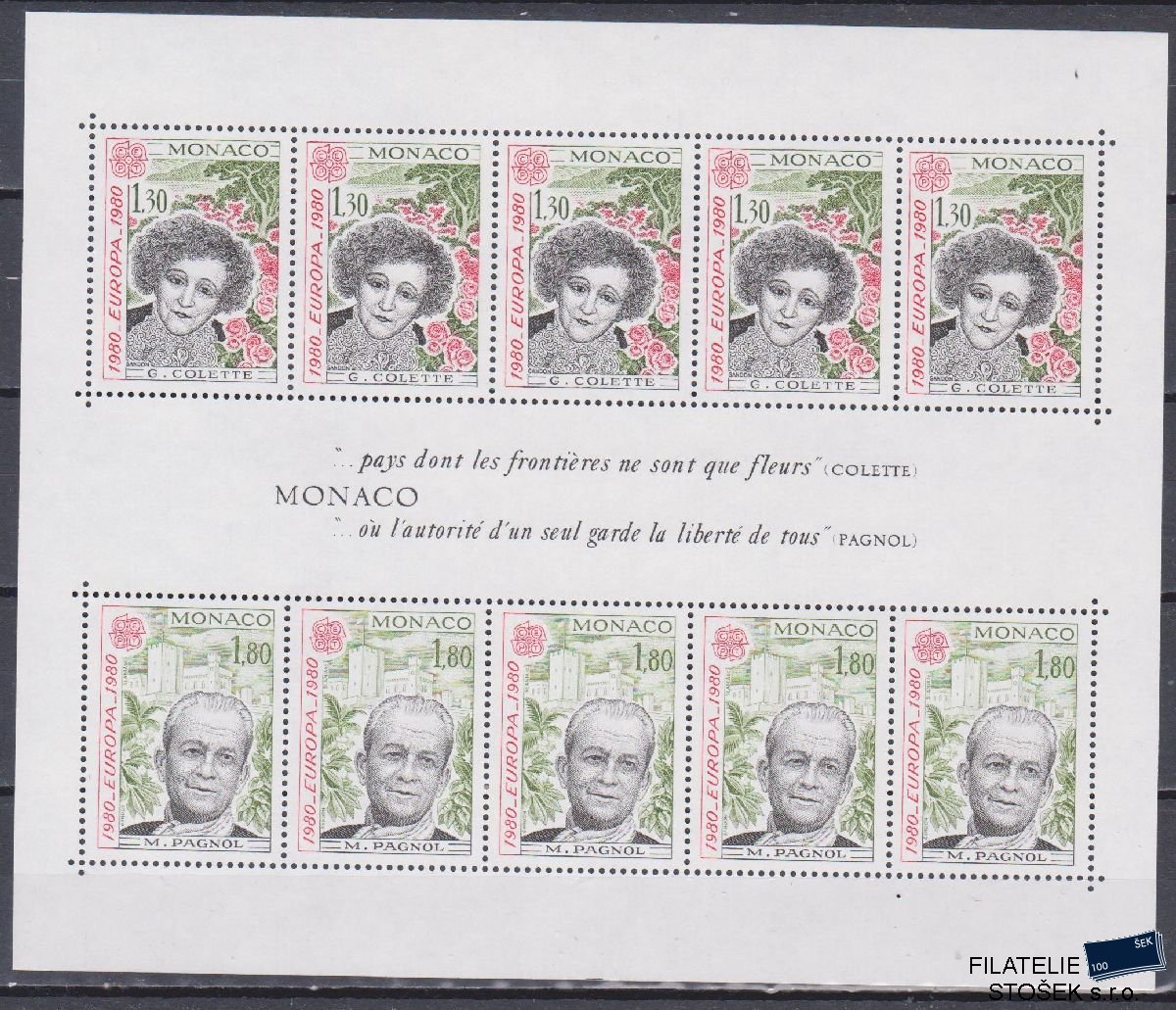 Monako známky Mi Blok 16