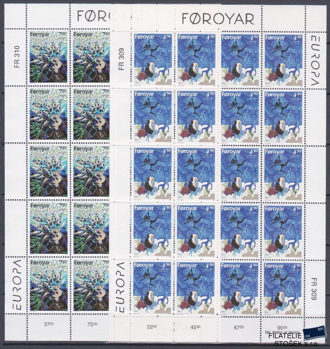 Faerské ostrovy známky Mi 317-18 KL