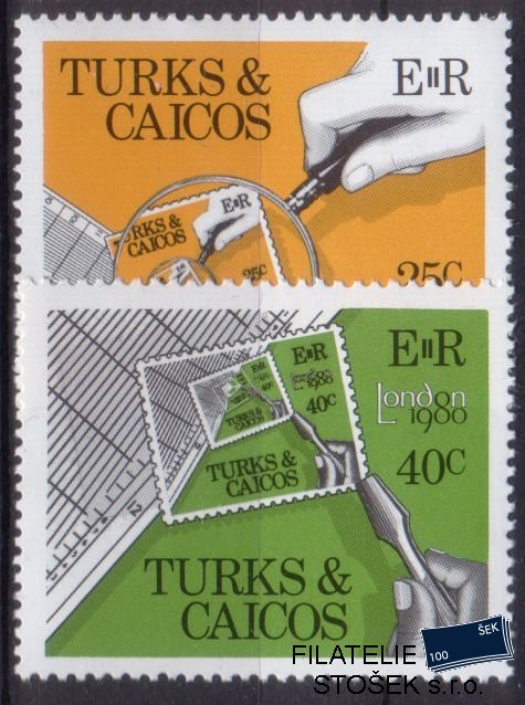 Turks Caicos Mi 0487-8+Bl.22