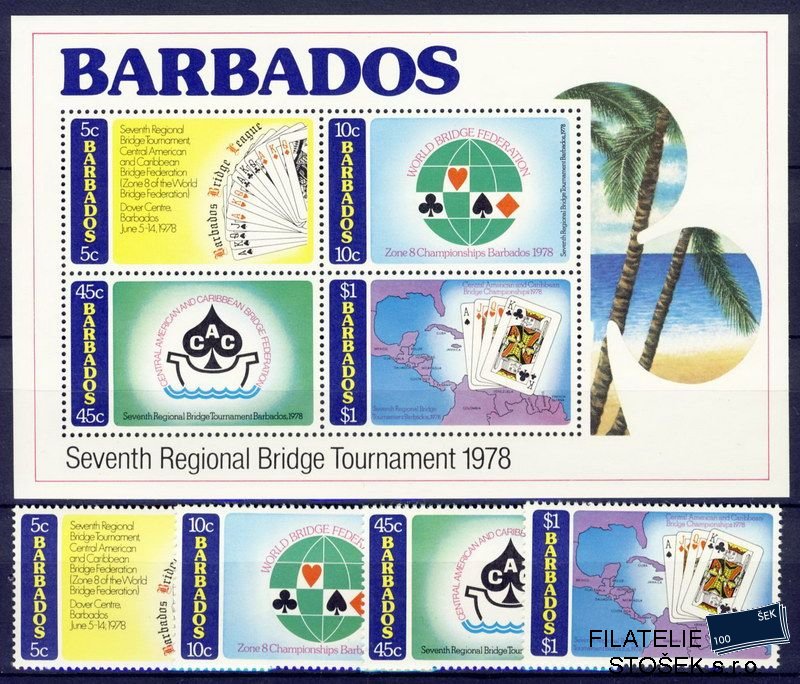 Barbados Mi 0444-7 + Block 11