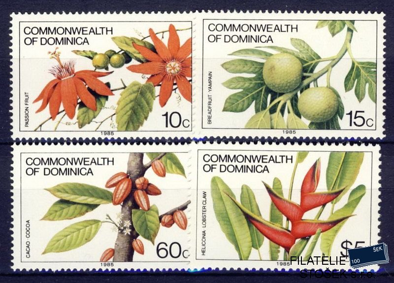 Dominica známky Mi 0735 + 736 + 742 + 746 II