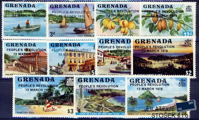 Grenada známky Mi 1000+1002+1004+1006-7+1009+1011-15