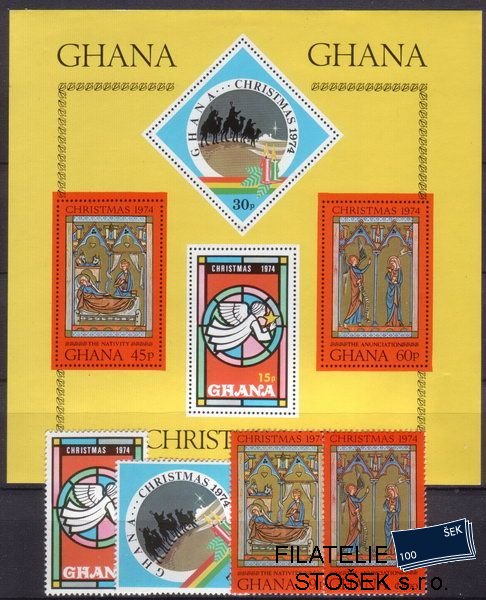 Ghana Mi 589-92+Bl.59