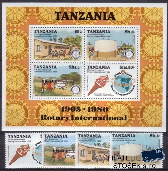 Tanzania Mi 0137-40+Bl.19