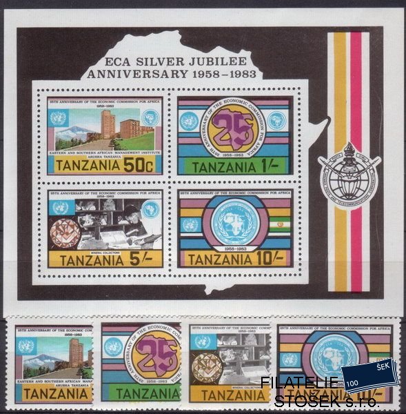 Tanzania Mi 0225-8+Bl.33