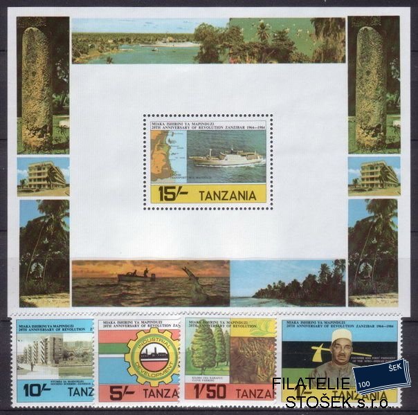 Tanzania Mi 0237-40+Bl.36