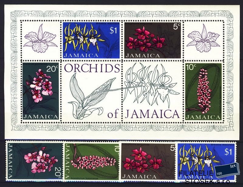 Jamaica známky Mi 0375-8 + Block 5