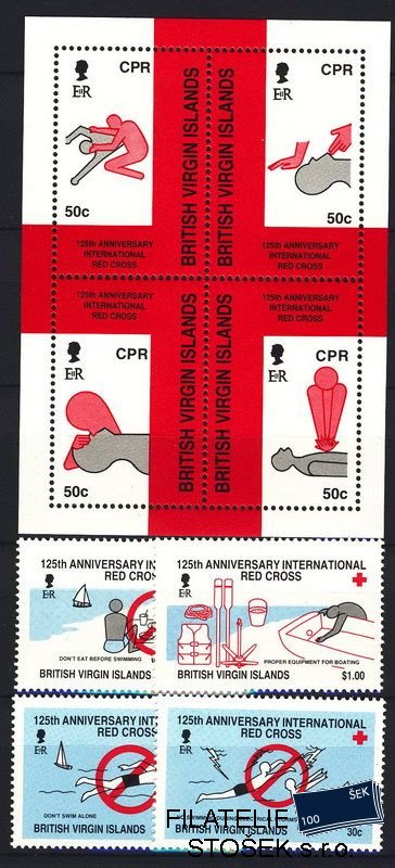Virgin Islands známky Mi 0626-9 + Bl. 50