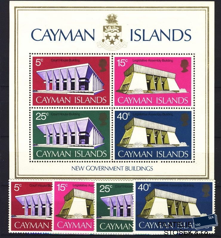 Cayman Islands známky Mi 0299-302 + Bl. 2