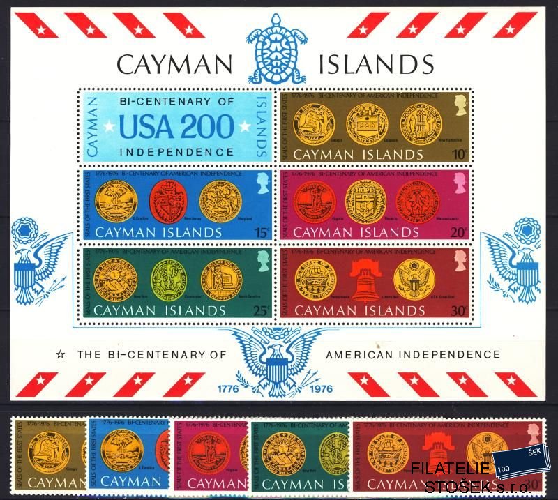 Cayman Islands známky Mi 0368-72 + Bl. 10