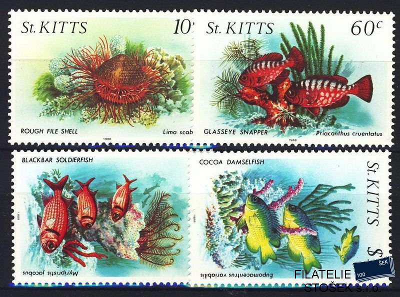 St. Kitts známky Mi 0138-43 Y