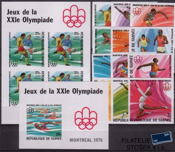 Guinée fr. známky Mi 0740-51+Bl.44-5 B