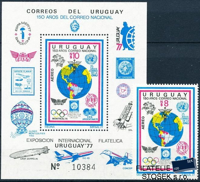 Uruguay známky Mi 1465+Bl.35