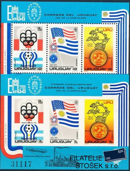 Uruguay známky Mi Bl.28A+B