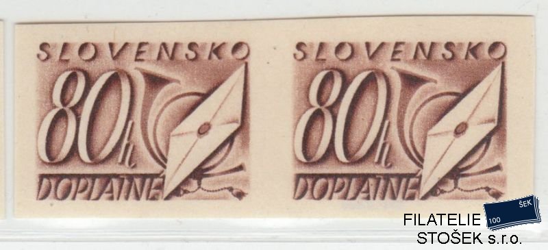Slovensk známky DL 18 2 páska
