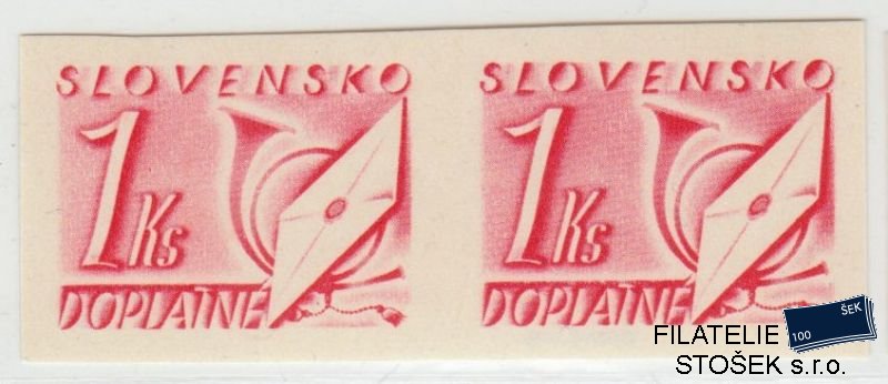 Slovensko známky DL 19 2 páska 