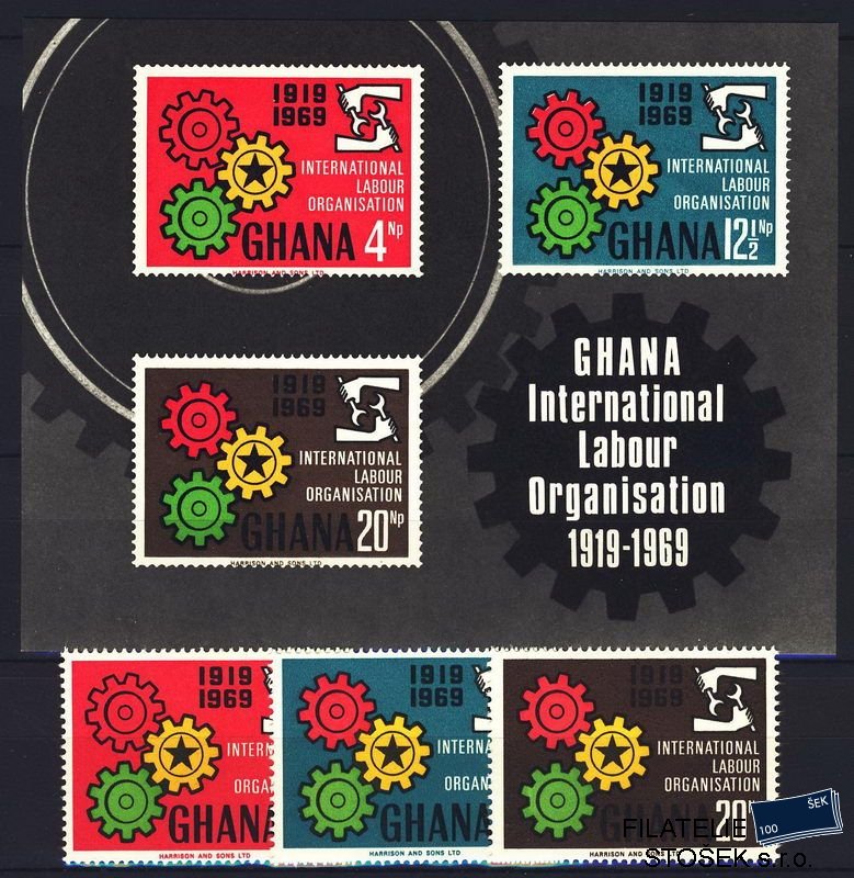 Ghana známky Mi 0386-8 + Bl. 37