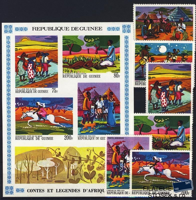 Guinée známky Mi 0480-5 + Bl. 27
