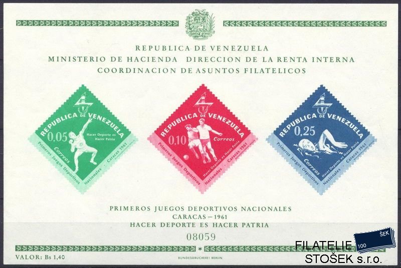 Venezuela známky Mi Bl.8