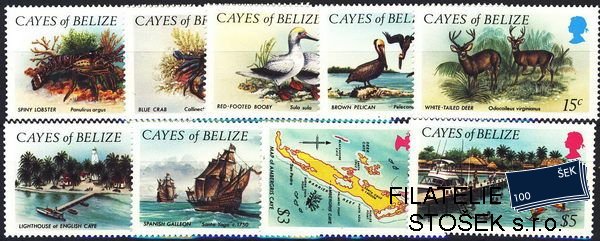 Belize - Cayes známky Mi 1-9