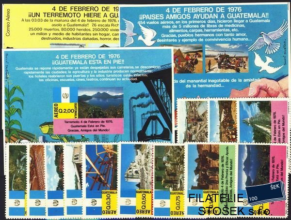 Guatemala známky Mi 1020-31+Bl.17-9