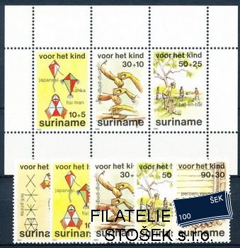 Surinam známky Mi 1108-12+Bl.39