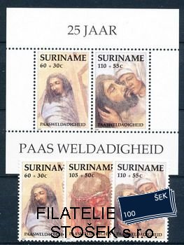 Surinam známky Mi 1358-60+Bl.55