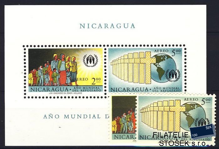 Nicaragua známky Mi 1257-8 + Bl. 54