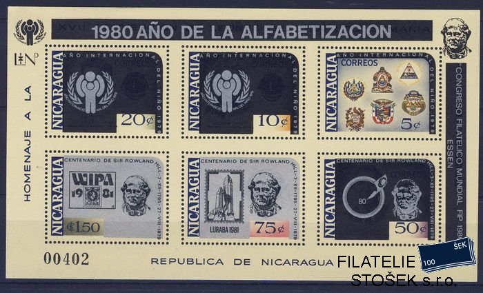Nicaragua známky Mi Bl. 124
