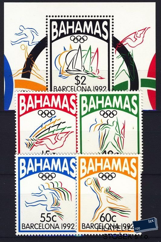 Bahamas známky Mi 783-6 + Bl. 67