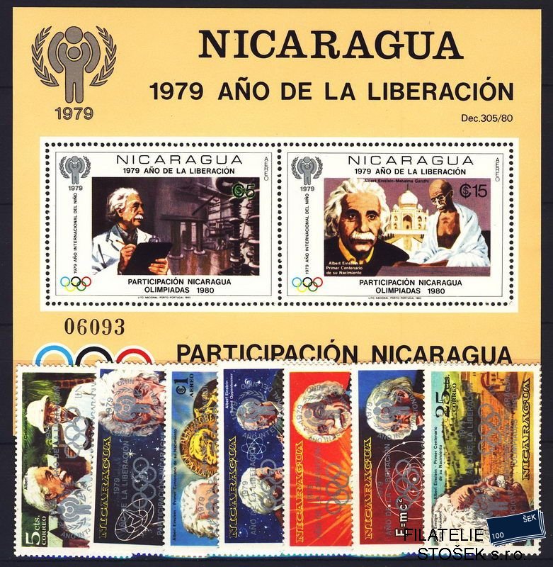 Nicaragua známky Mi 2091-8 + Bl. 117
