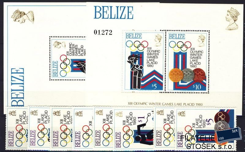Belize známky Mi 443-50 +  BL. 12-3